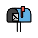 Open Mailbox With Raised Flag SVG Icon